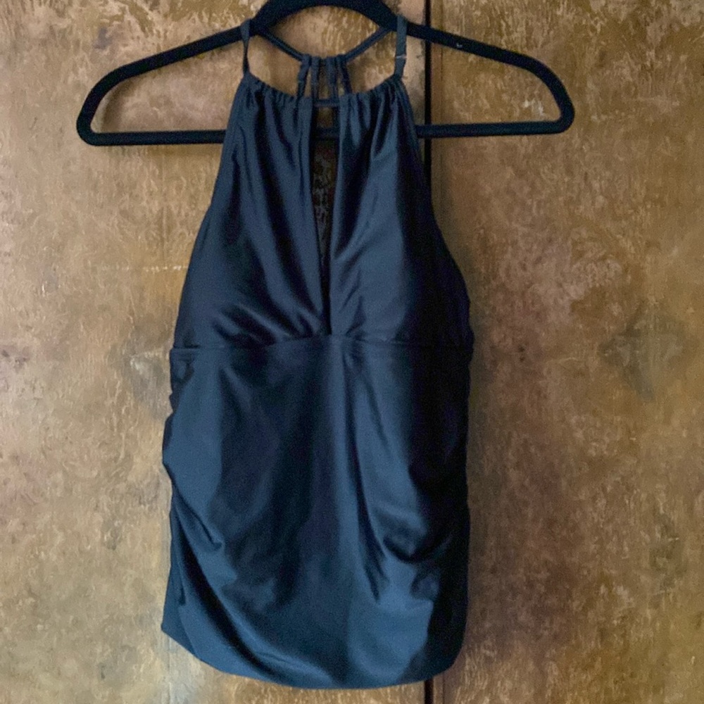 Sexy Black Strappy Tankini Top
